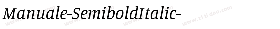 Manuale-SemiboldItalic字体转换