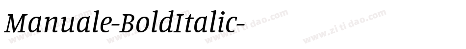 Manuale-BoldItalic字体转换