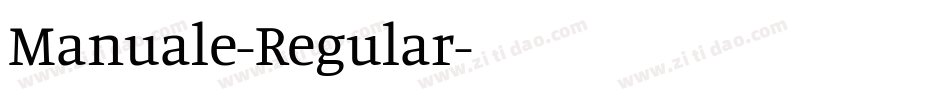 Manuale-Regular字体转换