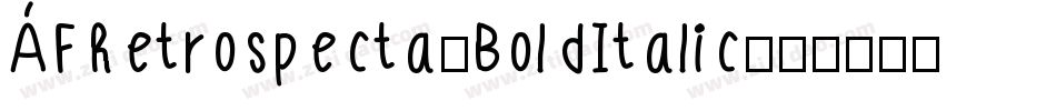 AFRetrospecta-BoldItalic字体转换