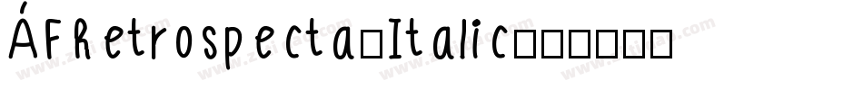 AFRetrospecta-Italic字体转换