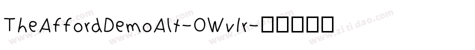 TheAffordDemoAlt-0Wv1r字体转换