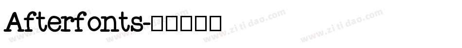 Afterfonts字体转换