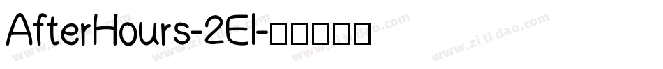 AfterHours-2El字体转换