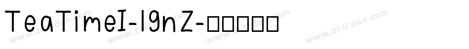 TeaTimeI-l9nZ字体转换
