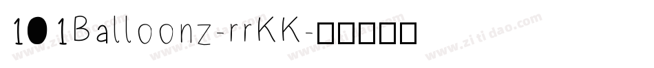 101Balloonz-rrKK字体转换