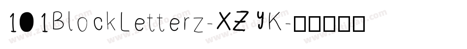 101BlockLetterz-XZYK字体转换