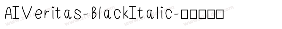 AIVeritas-BlackItalic字体转换