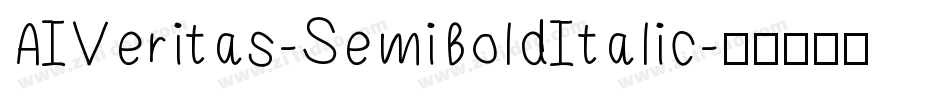 AIVeritas-SemiBoldItalic字体转换