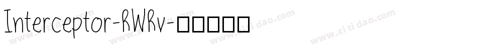 Interceptor-RWRv字体转换