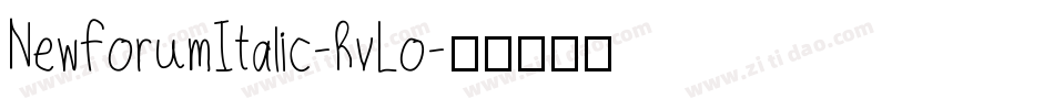 NewforumItalic-RvLo字体转换