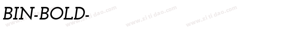 BIN-BOLD字体转换