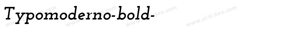 Typomoderno-bold字体转换