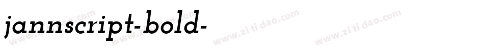jannscript-bold字体转换