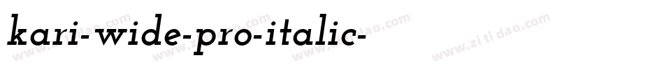 kari-wide-pro-italic字体转换