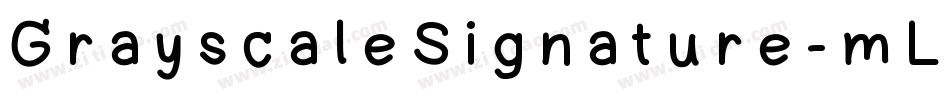 GrayscaleSignature-mL16a字体转换