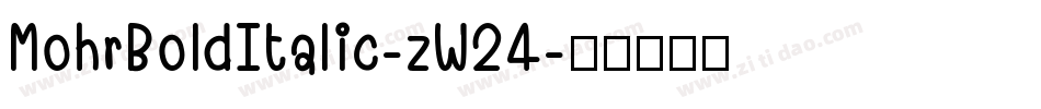 MohrBoldItalic-zW24字体转换
