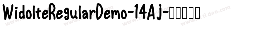 WidolteRegularDemo-14Aj字体转换
