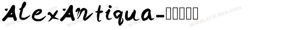 AlexAntiqua字体转换