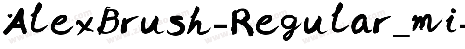 AlexBrush-Regular_mi字体转换