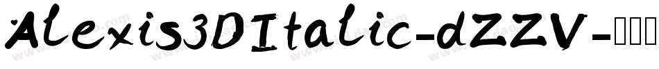 Alexis3DItalic-dZZV字体转换