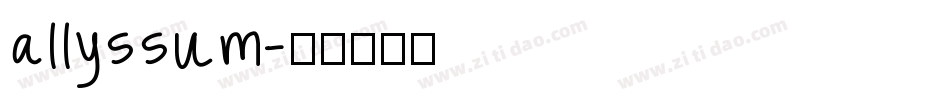 allyssum字体转换