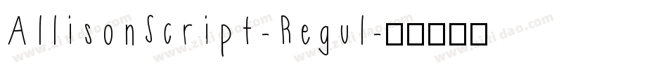 AllisonScript-Regul字体转换