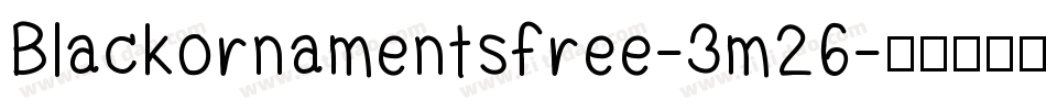 Blackornamentsfree-3m26字体转换