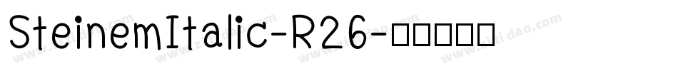 SteinemItalic-R26字体转换
