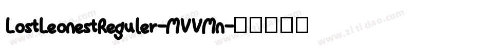 LostLeonestReguler-MVVMn字体转换