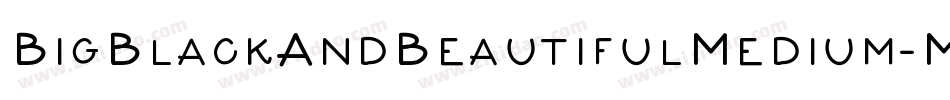 BigBlackAndBeautifulMedium-MGxv字体转换
