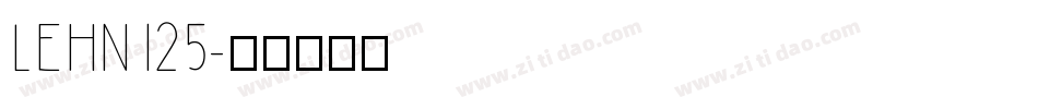 LEHN125字体转换