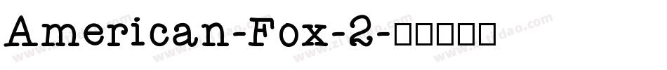 American-Fox-2字体转换