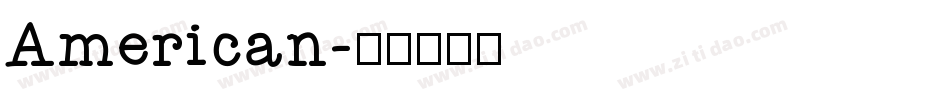 American字体转换