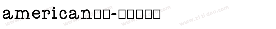 american字体字体转换