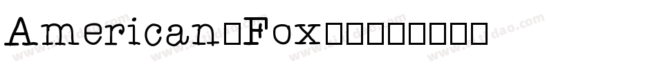 American-Fox-2字体转换