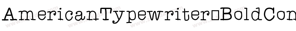 AmericanTypewriter-BoldCondA字体转换