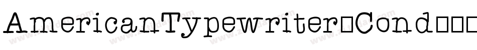 AmericanTypewriter-Cond字体转换