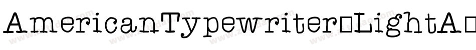AmericanTypewriter-LightA字体转换