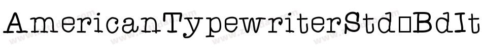 AmericanTypewriterStd-BdIt字体转换
