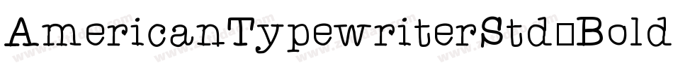 AmericanTypewriterStd-Bold字体转换