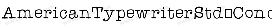 AmericanTypewriterStd-Cond字体转换