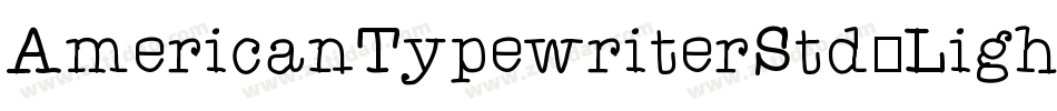 AmericanTypewriterStd-Light字体转换