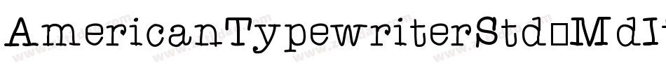 AmericanTypewriterStd-MdIt字体转换