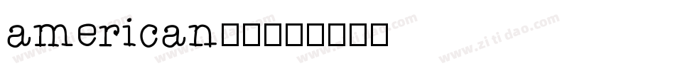 american字体字体转换