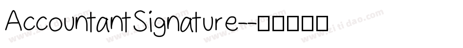 AccountantSignature-字体转换