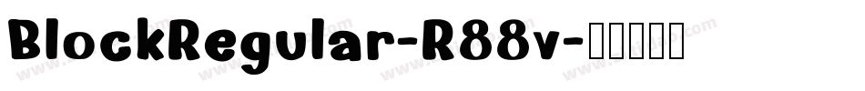 BlockRegular-R88v字体转换