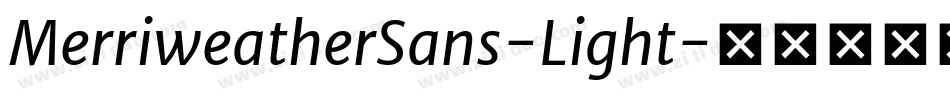 MerriweatherSans-Light字体转换
