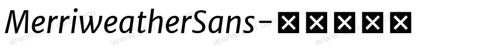 MerriweatherSans字体转换