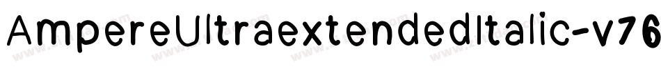 AmpereUltraextendedItalic-v76y字体转换